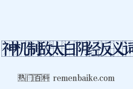 神机制敌太白阴经反义词是什么意思的图片